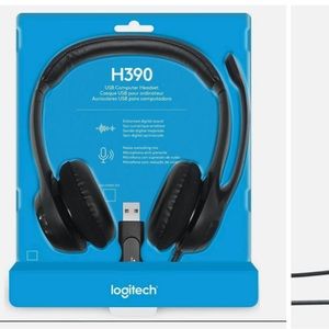 NEW logitech USB Headset H390 With Noise cancelling Microphone